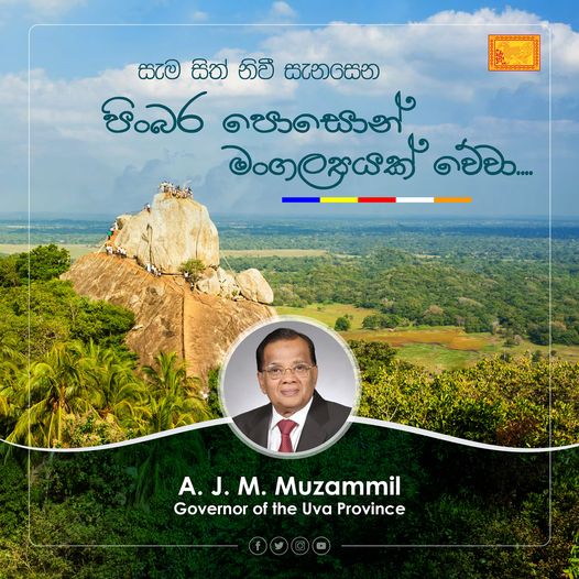 සැම සිත් නිවී සැනසෙන පිංබර පොසොන් මංගල්‍යයක් වේවා..